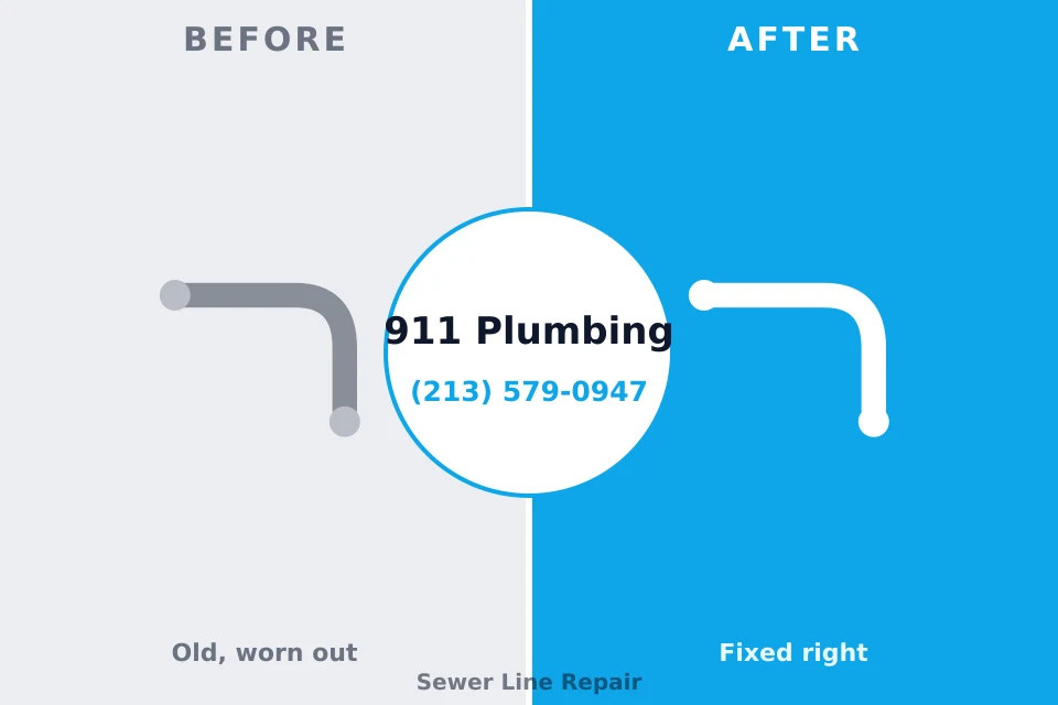 Before and after: plumbing company Roselle, NJ